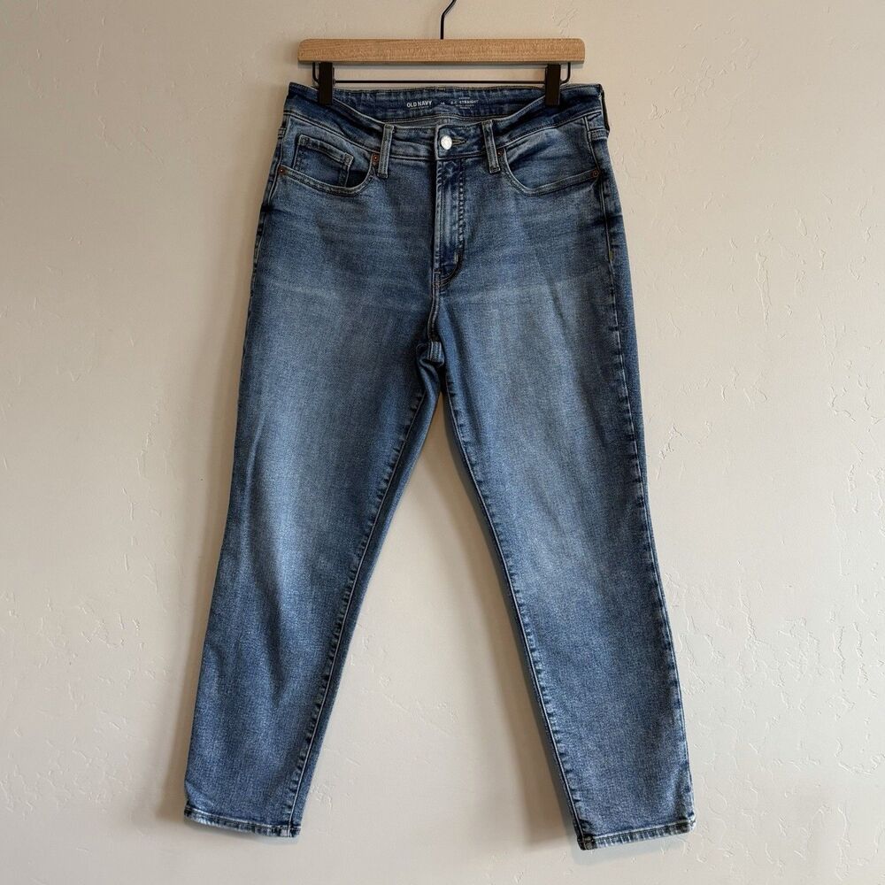 Old Navy OG Straight High Rise Jeans Size 10 Medium Wash Womens Pants